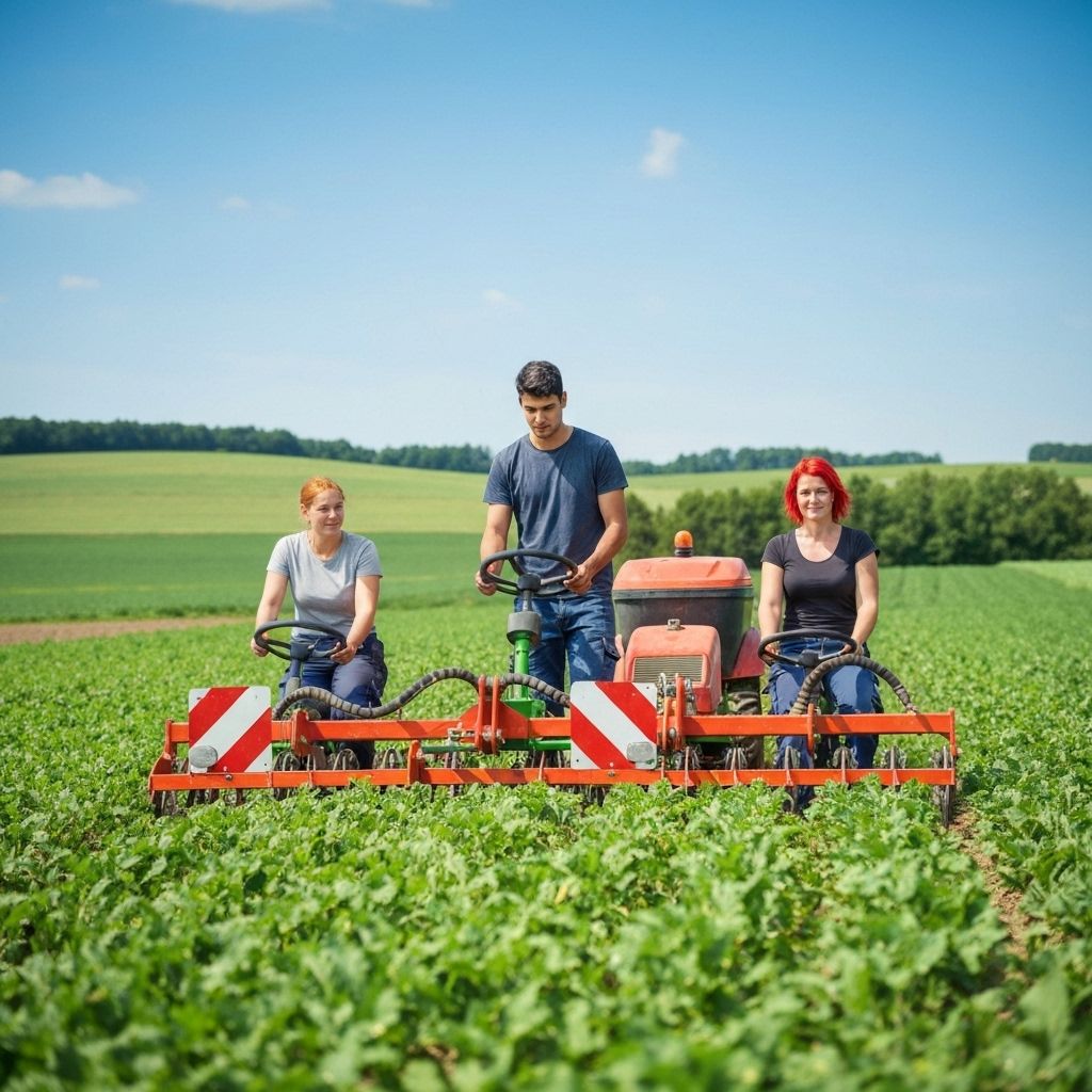 Agricultural workers in European farm